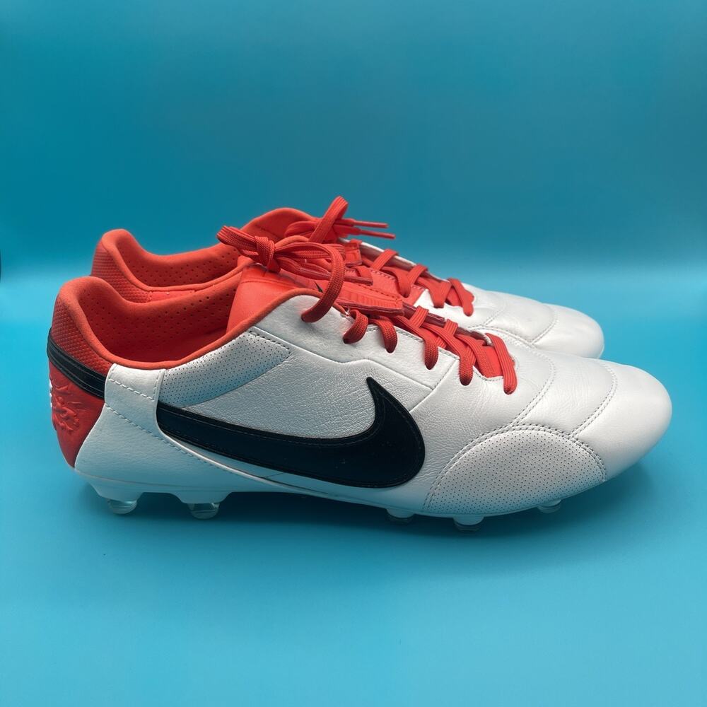 Nike Premier III FG Soccer Cleats White Orange Mens Size 12.5 HM0265-800